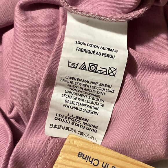 LL Bean Womens Medium Purple 100 Supima Cotton Turtleneck Base Layer Long Sleeve - Picture 8 of 8